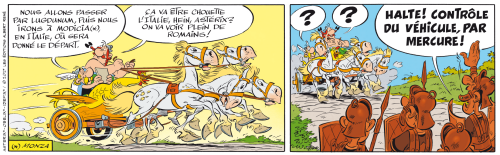 Les premières vignettes - Astérix et la Transitalique