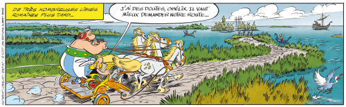 Les premières vignettes - Astérix et la Transitalique