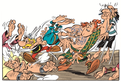 Les premières vignettes - Astérix chez les Pictes